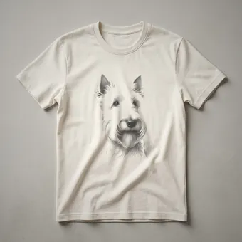 Vintage Scottish Terrier Dog Drawing Graphic T-Shirt for Dog Lovers