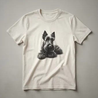 Vintage Scottish Terrier Sketch Art Scottie Dog T-Shirt for Dog Lovers