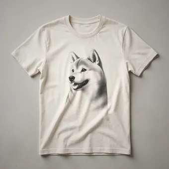 Vintage Shiba Inu Drawing Graphic T-Shirt for Dog Lovers