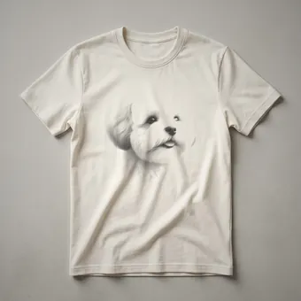 Vintage Shih Poo Face Sketch Art T-Shirt for Dog Lovers