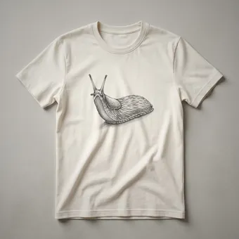 Vintage Slug Line Drawing Graphic T-Shirt for Wildlife Enthusiasts
