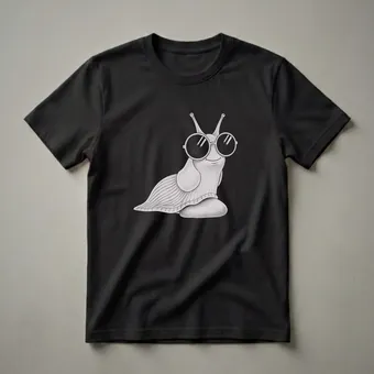 Cool Slug Wearing Sunglasses and Sweater Graphic T-Shirt for Nature