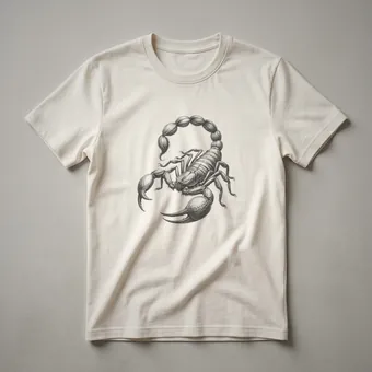 Vintage Scorpion Line Drawing Graphic T-Shirt for Arachnid Enthusiasts