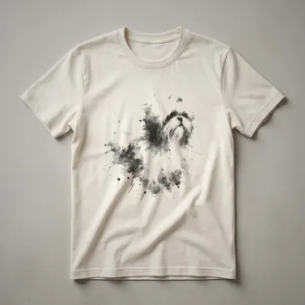 Vintage Shih Tzu Abstract Drawing Art T-Shirt for Dog Lovers
