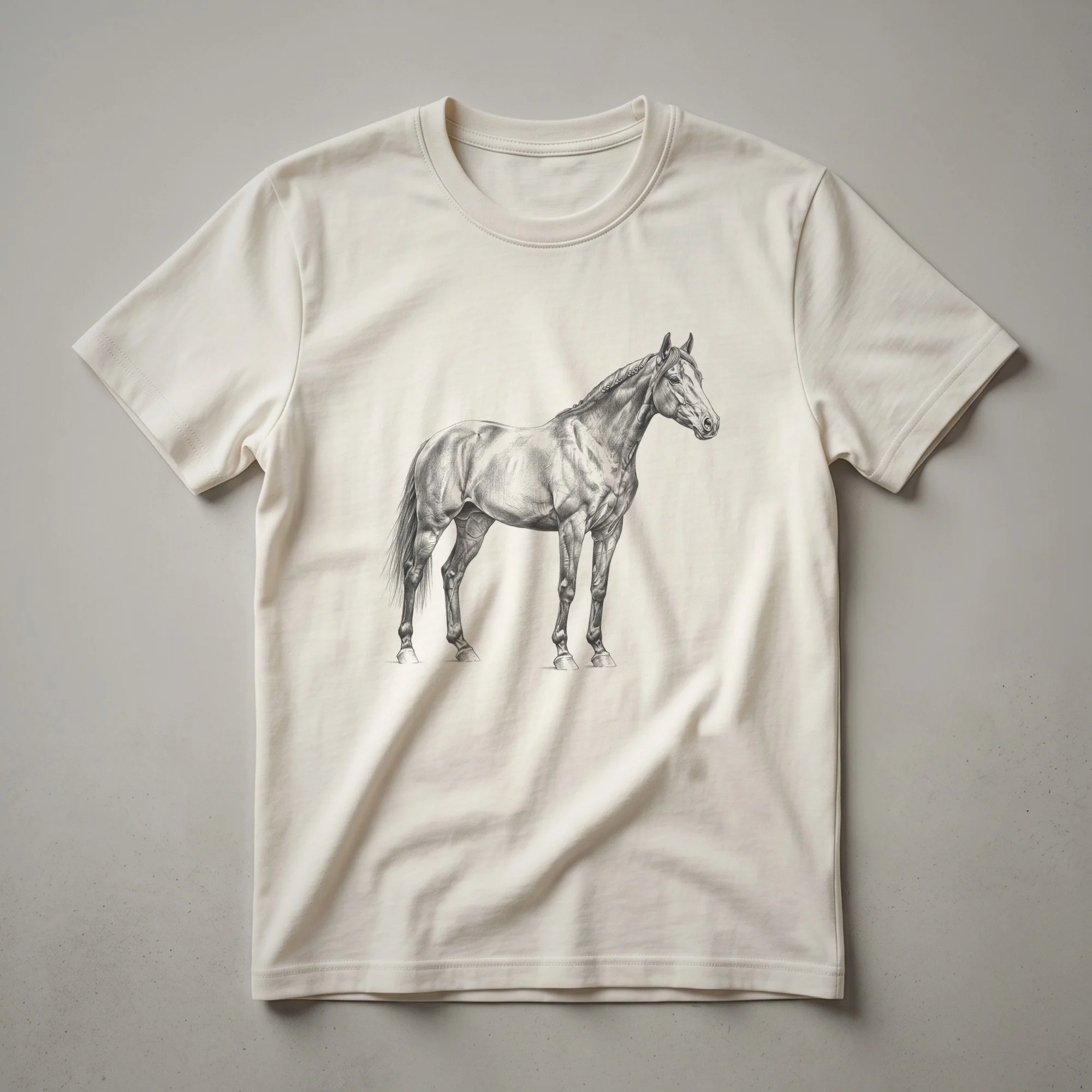 Vintage Tennessee Walking Horse Line Drawing T-Shirt for Equestrians
