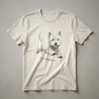 West Highland Terrier Running Graphic T-Shirt for Dog Lovers