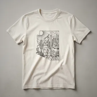 Vintage Arizona Desert Landscape Graphic T-Shirt for Southwest Lovers