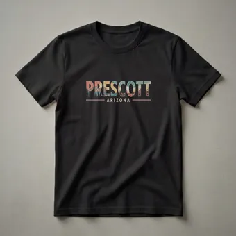 Retro Prescott Arizona Desert Landscape Graphic T-Shirt
