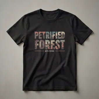 Retro Petrified Forest Arizona Graphic T-Shirt for Southwest Travelers