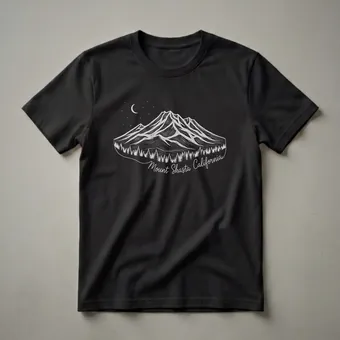 Vintage Mount Shasta California Graphic T-Shirt for Nature Lovers