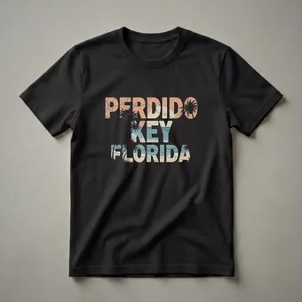 Retro Perdido Key Florida Beach Graphic T-Shirt for Travelers