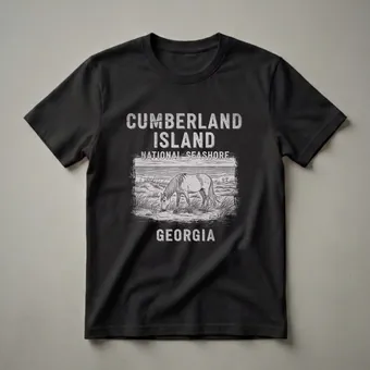 Cumberland Island National Seashore Vintage Horse Graphic Tee