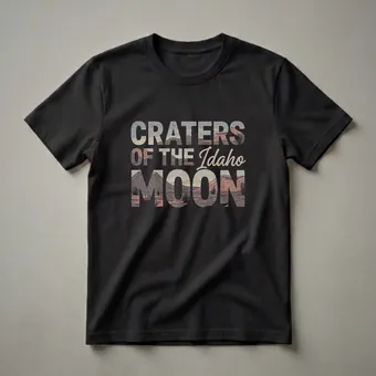 Retro Craters of the Moon National Monument Idaho Graphic T-Shirt
