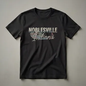 Retro Noblesville Indiana Covered Bridge Graphic T-Shirt