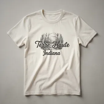 Terre Haute Indiana Sketch Graphic T-Shirt for Hoosiers