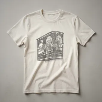 New Orleans Bourbon Street Balcony Sketch Graphic T-Shirt
