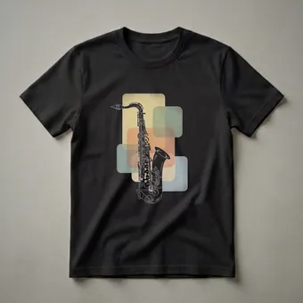 Retro Saxophone Graphic T-Shirt for Jazz Musicians and Music Lovers