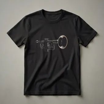 Vintage Trumpet Graphic T-Shirt for Brass Musicians