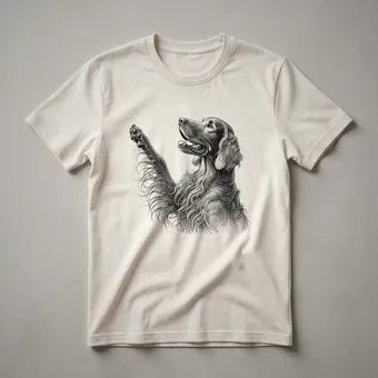 Irish Setter Raising Paw Floral Graphic T-Shirt for Dog Lovers