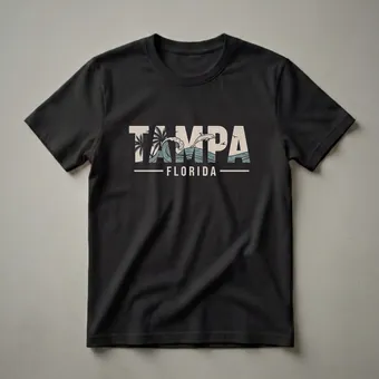 Retro Tampa Florida Dolphin Wave Graphic T-Shirt for Beach Lovers