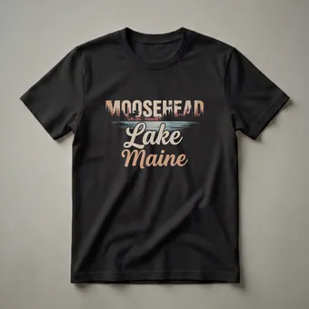 Retro Moosehead Lake Maine Graphic T-Shirt for Outdoor Enthusiasts
