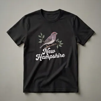Retro New Hampshire Bird Graphic T-Shirt for Nature Lovers