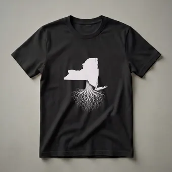 New York State Roots Graphic T-Shirt for Proud New Yorkers